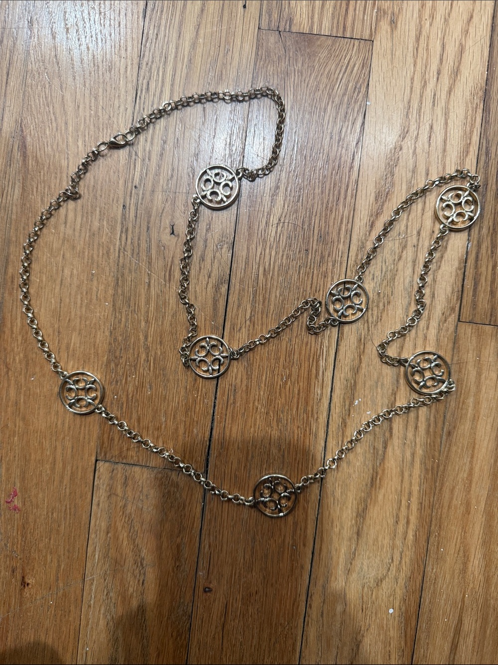 Kendra Scott Gold Floral Medallion Station Necklace